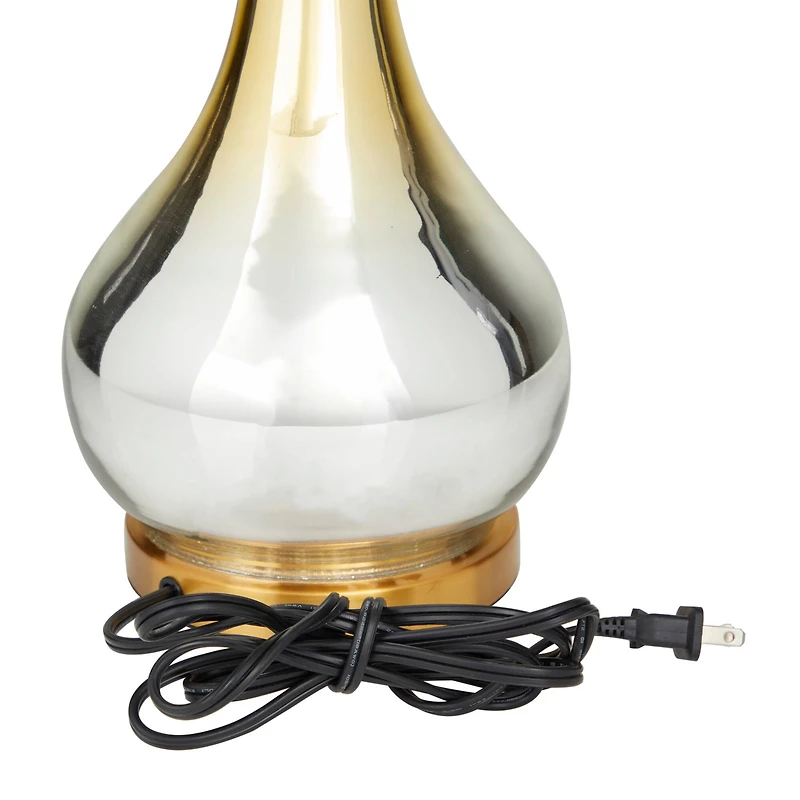 Gold Glass Glam Accent Lamp, 15" x 15" x 27"
