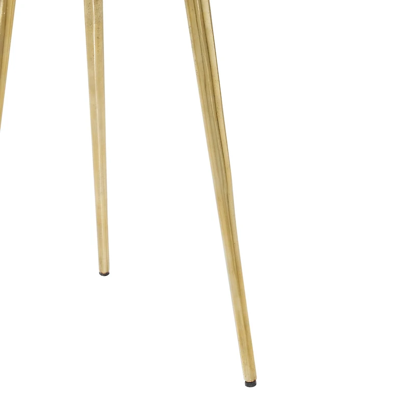 20" Gold Aluminum Modern Coffee Table