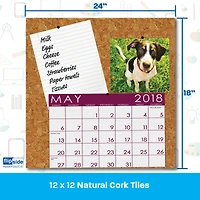 6" x 6" Flipside Cork Tiles, 4ct.