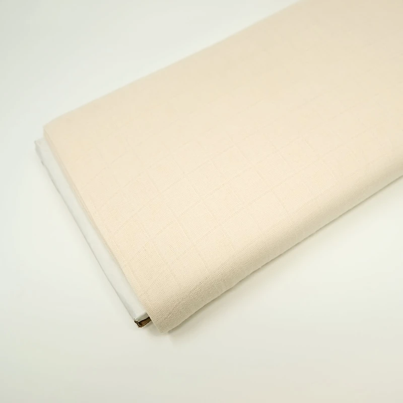 Roc-Lon Natural Double Checked Gauze Cotton Muslin Fabric