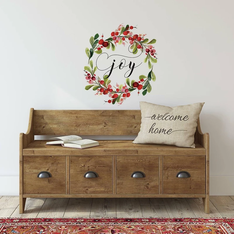 RoomMates Merry Christmas Wreath Peel & Stick Wall Decals