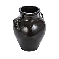 Hello Honey® 12" Black Decorative Clay Jar