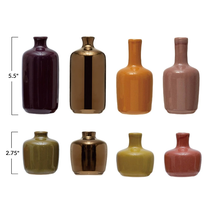 Hello Honey® Reactive Glaze Stoneware Vase Set, 8ct.