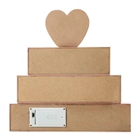 Glitzhome® 11.25"Lighted Valentine's Wooden Block Table Sign