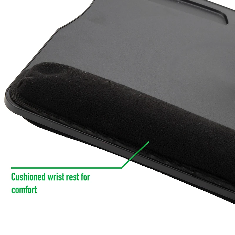 Mind Reader Black Portable Laptop Support with Handle & Ergonomic Cushioning