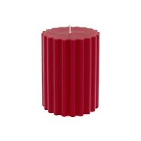 Red with White Bow Sparkling Cider Scented Pillar Candle by Ashland