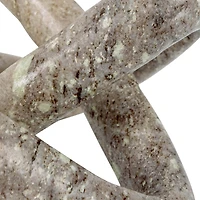 Hello Honey® 3.5" Beige Modern Decorative Marble Link Knot