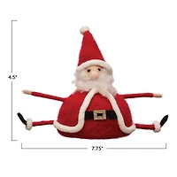 Hello Honey® 7.75" Red & White Wool Felt Sitting Santa