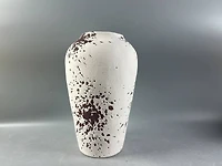 10" White & Black Speckled Ceramic Urn Vase by Ashland®