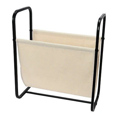 Household Essentials 20" Canvas & Metal Magazine Rack