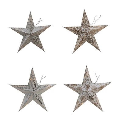 Hello Honey® 18" Paper Star Ornament Set with LED Light
