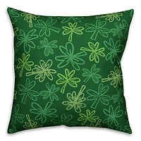 Shamrock Irish Blessing Throw Pillow