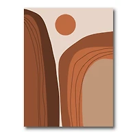 Designart - Abstract Terracotta Sunset Mountain Landscape