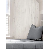 InHome White Barnwood Peel & Stick Wallpaper