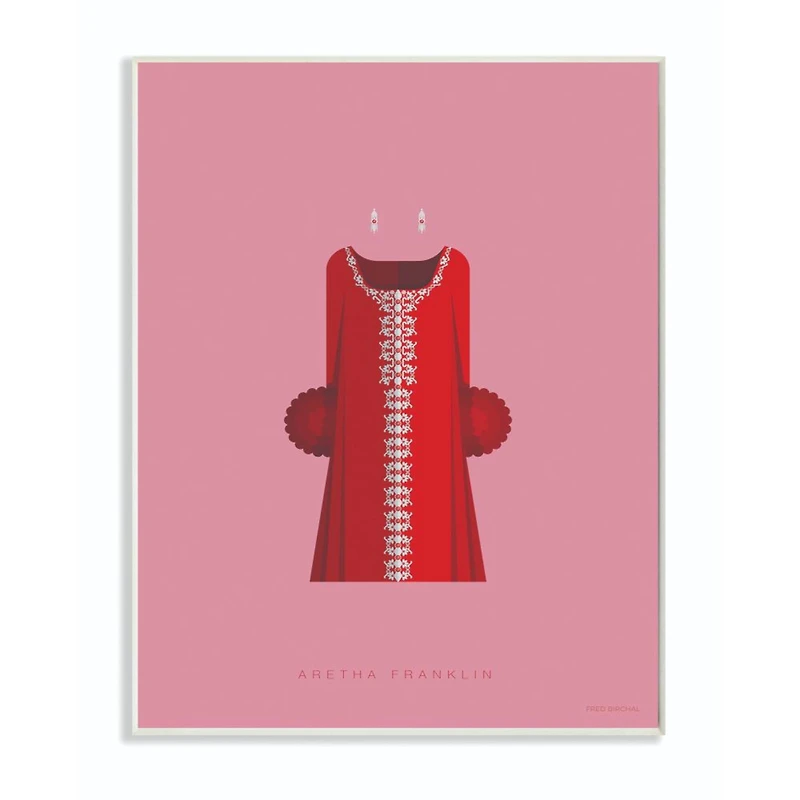 Stupell Industries Aretha Franklin Famous Fashion Design with Frame Wall Accent