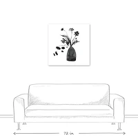 Monochromatic Floral III 30" x 30" Canvas Wall Art
