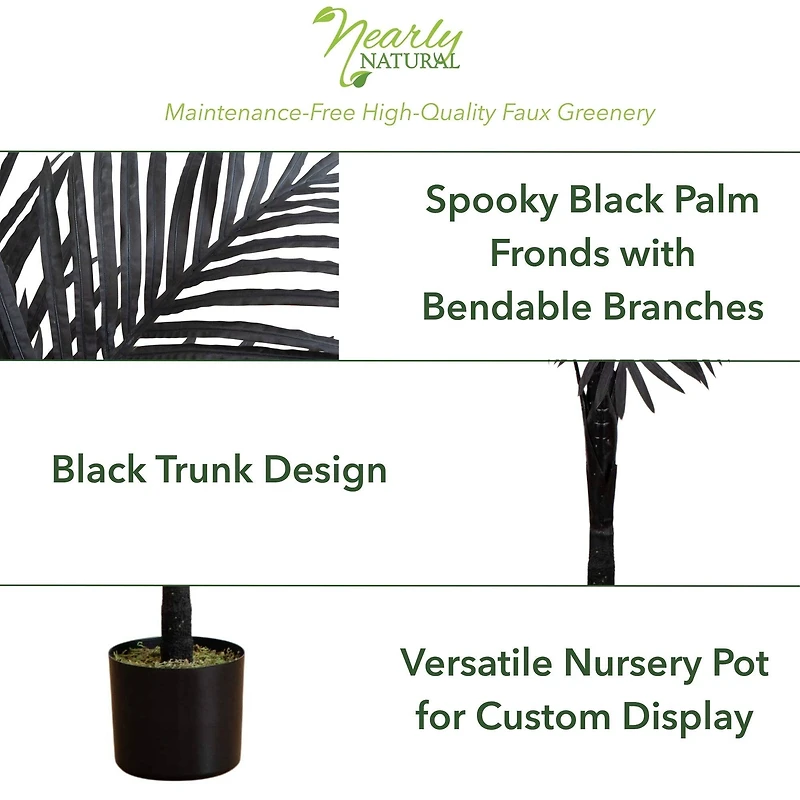 3ft. Artificial Halloween Black Golden Cane Tree