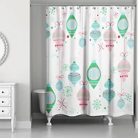 Retro Funky Ornaments Shower Curtain