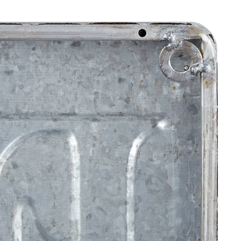 Brown & Silver Metal Farmhouse Sign Wall Décor