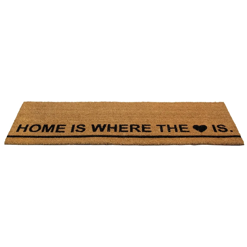Natural Coir Home Is Where the Heart Is Doormat