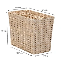 Household Essentials 17" Cattail Wide Side by Side Magazine Rack