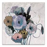 Purple Blue Florals 24" x 24" Canvas Wall Art
