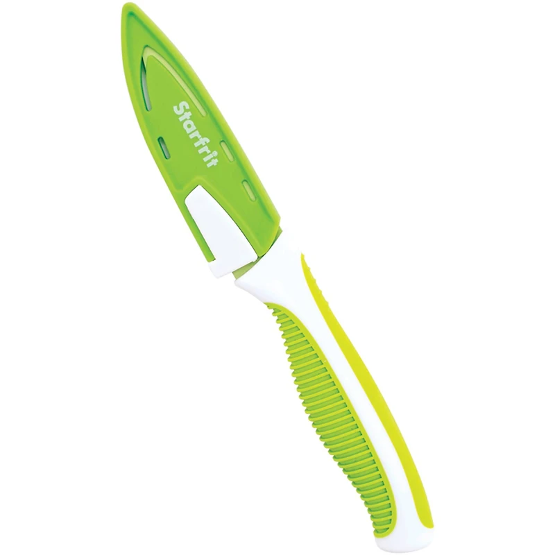 Starfrit 3.5" Green Paring Knife with Integrated Sharpening Sheath