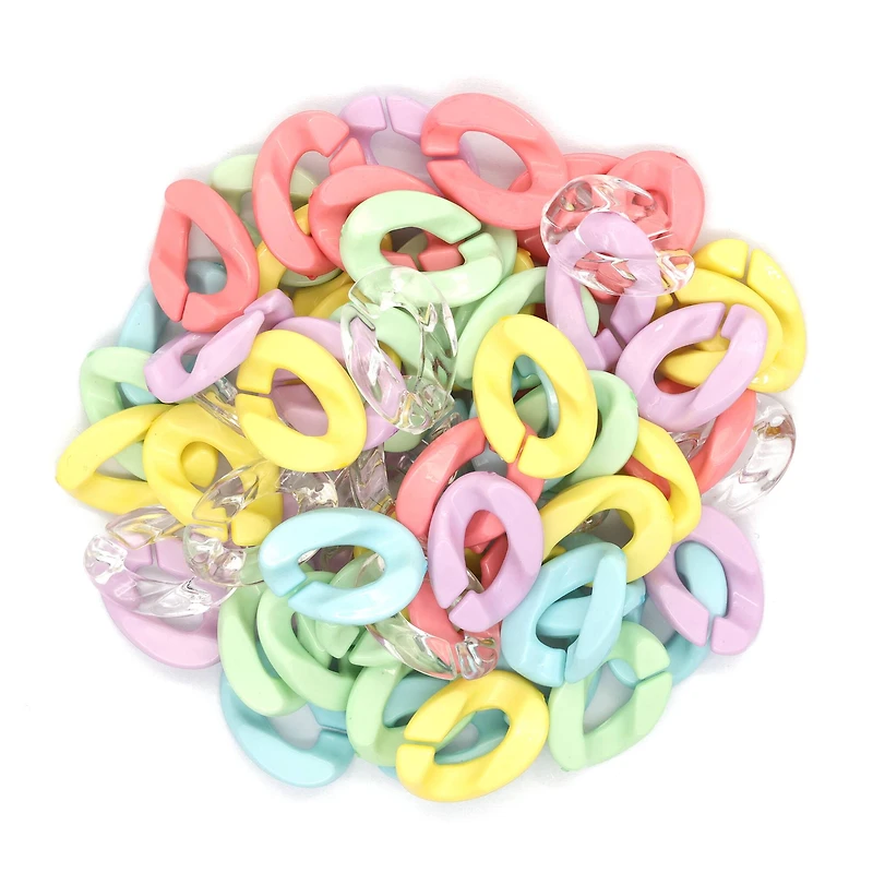 Wavy Pastel Plastic Chain Links by Creatology™