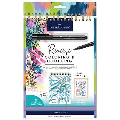 Faber-Castell® Bright Reverse Coloring & Doodling Book