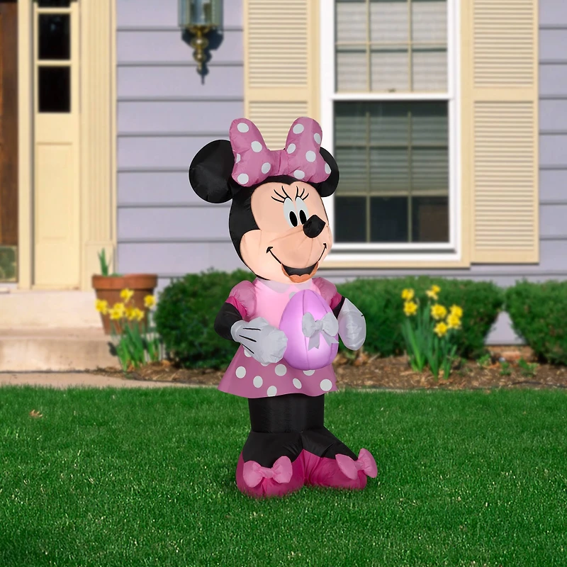3.5ft. Airblown® Inflatable Easter Minnie Mouse