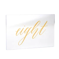 Style Me Pretty Gold Acrylic Wedding Table Number