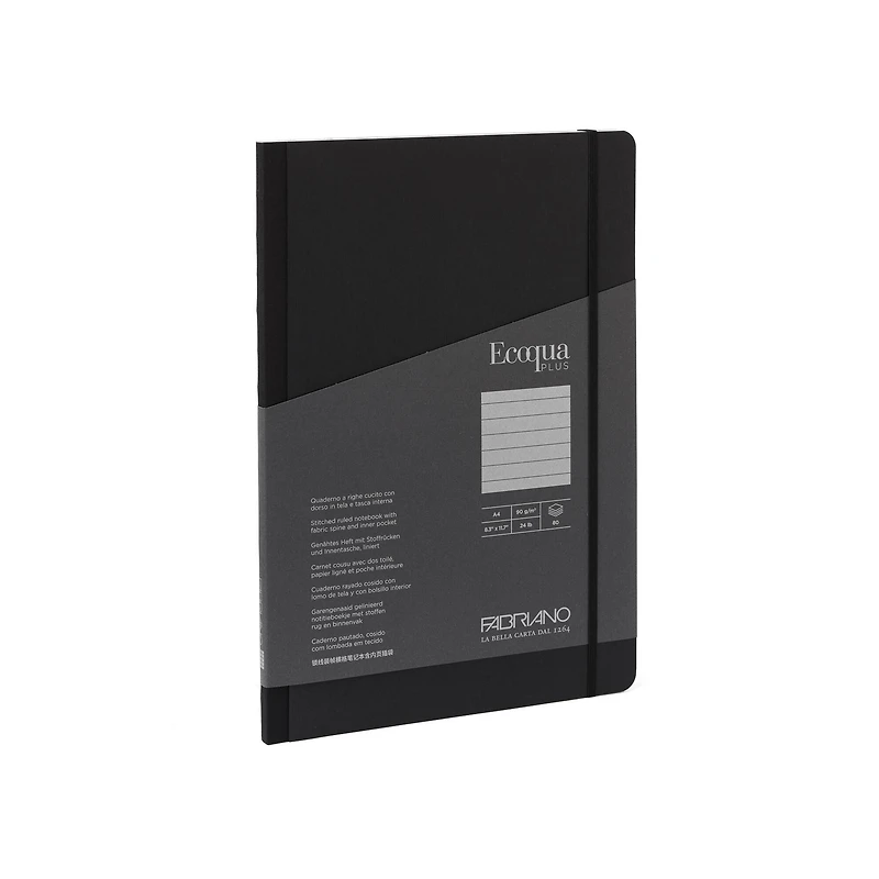 Fabriano® Ecoqua Plus Lined A4 Fabric-Bound Notebook