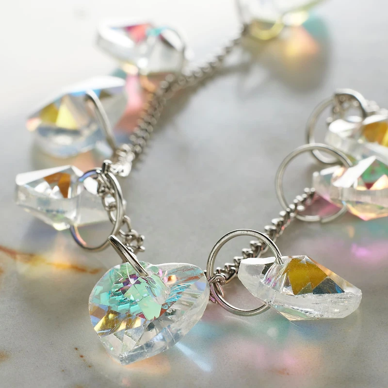 Faceted Glass Heart Beads, 10mm by Bead Landing™