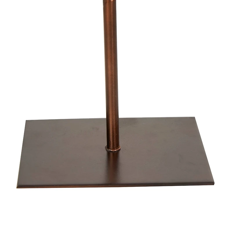 13.5" Pink Polystone Starfish Textured Sculpture with Copper Stand