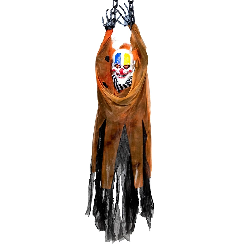 3.5ft. Animated Clown with LED Eyes Halloween Decoration