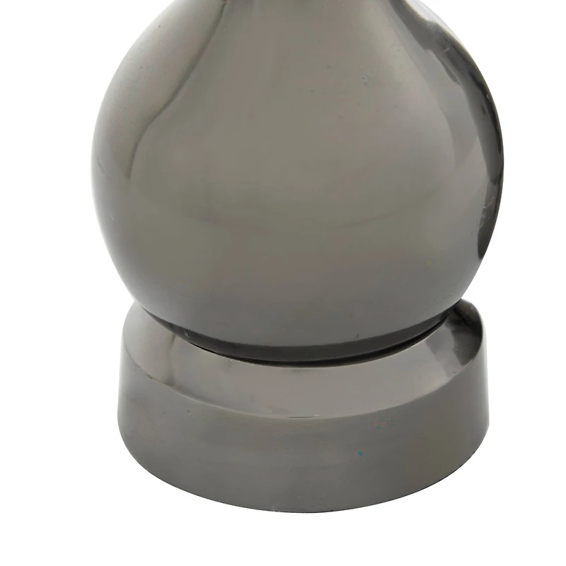 Gray Aluminum King, Knight and Bishop Chess Sculpture Set