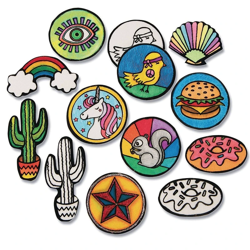 S&S® Worldwide Velvet Art Iron On Patches, 100ct.