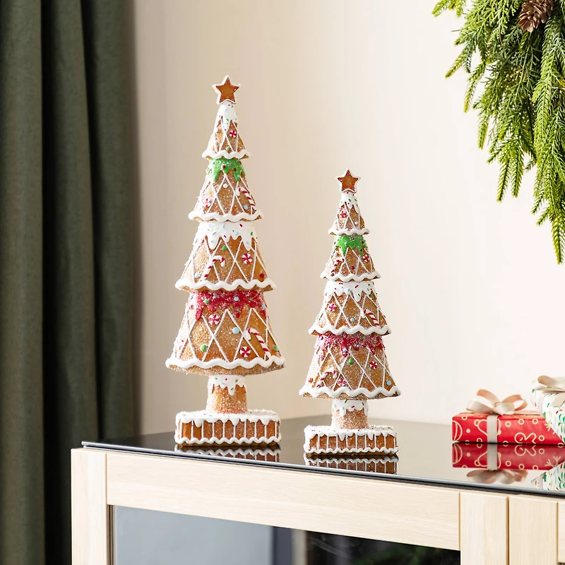 Glitzhome® Resin Christmas Tree Table Decor Set