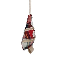 4" Plaid Christmas Tree Shaped Plush Ornament