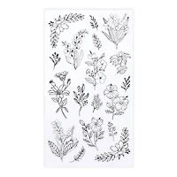 12 Pack: Black Flower Stickers by Recollections™