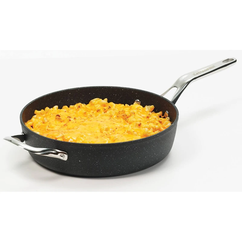 The Rock® by Starfrit 11" Sauté Pan with Glass Lid & Stainless Steel Handles
