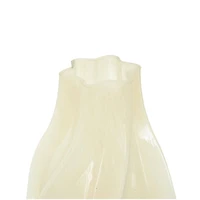 Yellow Glass Wavy Ombre Vase Set