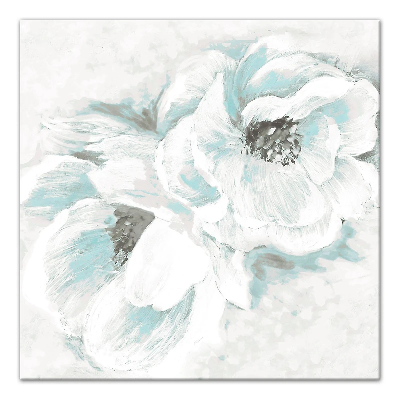 White Flowers 20" x 20" Canvas Wall Art