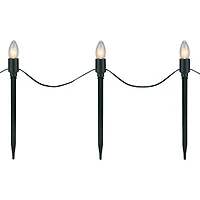Mighty Light Clear C9 Christmas Pathway Marker Set, Green Wire