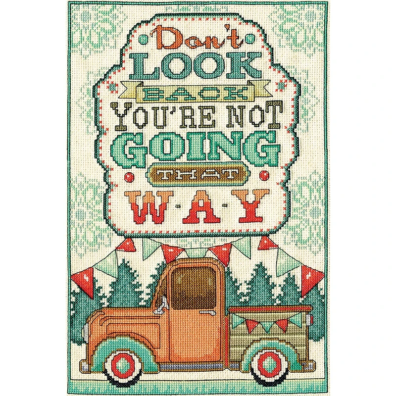 Design Works™ Don't Look Back Counted Cross Stitch Kit