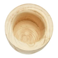 Hello Honey® 13" Decorative Paulownia Wood Footed Planter