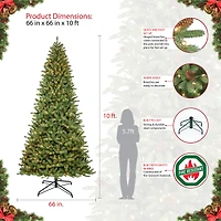 10ft. Pre-Lit Berkshire Fir Artificial Christmas Tree, Clear Lights