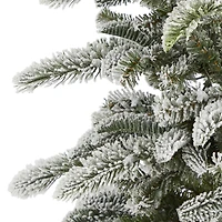 6.5ft. Pre-Lit Washington Alpine Artificial Christmas Tree, White Warm LED Lights