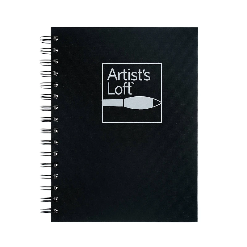 6 Pack: Black Hardcover Mixed Media Book by Artist's Loft™, 5.5" x 8.5"