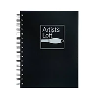 6 Pack: Black Hardcover Mixed Media Book by Artist's Loft™, 5.5" x 8.5"